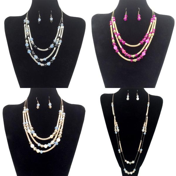 custom statement necklace fashion new design multi layer glass bead bohemian ethnic jewelry necklace women, Silver
custom statement necklace fashion new design multi layer glass bead bohemian ethnic jewelry necklace women, Silver