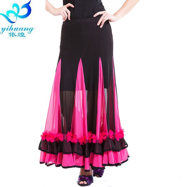 ballroom dance skirt long big swing modern waltz standard tango performance dress elastic waistband 3 colors, Black;red
ballroom dance skirt long big swing modern waltz standard tango performance dress elastic waistband 3 colors, Black;red