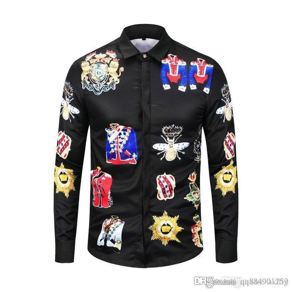 men designer shirts new spring brand fashion long-sleeves digital printing caaual shirt mens dress shirts slim shirt -2xl, White;black
men designer shirts new spring brand fashion long-sleeves digital printing caaual shirt mens dress shirts slim shirt -2xl, White;black
