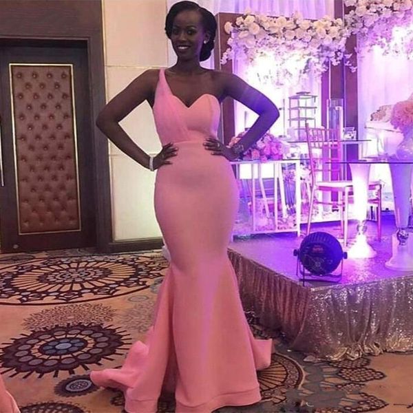 vestidos de fiesta black girl pink one shoulder mermaid prom dresses party evening gowns sweep train south african long dress, Black;red
vestidos de fiesta black girl pink one shoulder mermaid prom dresses party evening gowns sweep train south african long dress, Black;red