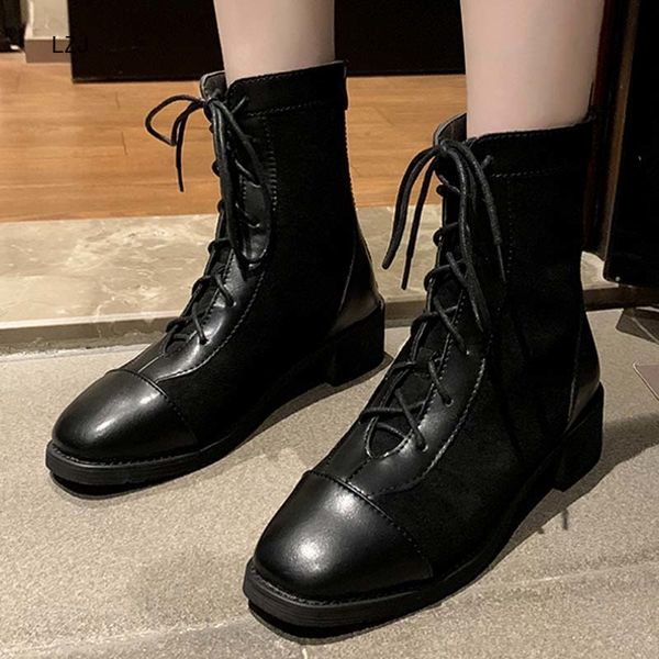 lzj 2019 new women's boots cross strap low heel spring autumn winter ankle boots handmade fashion women shoes zapatos de mujer, Black
lzj 2019 new women's boots cross strap low heel spring autumn winter ankle boots handmade fashion women shoes zapatos de mujer, Black