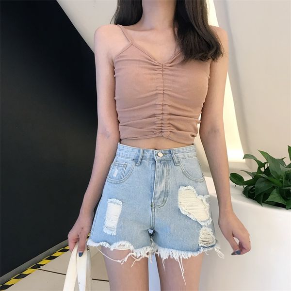 jeans shorts women 2019 summer high waist holes ripped vintage casual woman tassels short femme pantalon ladies denim shorts, Blue
jeans shorts women 2019 summer high waist holes ripped vintage casual woman tassels short femme pantalon ladies denim shorts, Blue