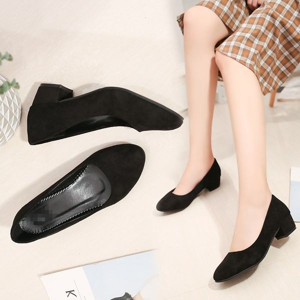 eoeodoit women office work shoes 3 cm heel pumps round toe slip on shallow mouth flock low square heel shoes, Black
eoeodoit women office work shoes 3 cm heel pumps round toe slip on shallow mouth flock low square heel shoes, Black