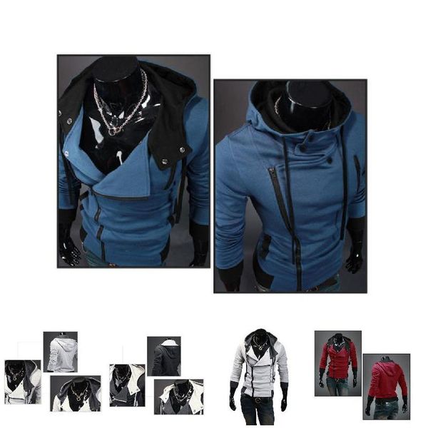 2019 newly men zip up hooded sweatshirt slim fit autumn coat warm outwear sma66, Black
2019 newly men zip up hooded sweatshirt slim fit autumn coat warm outwear sma66, Black
