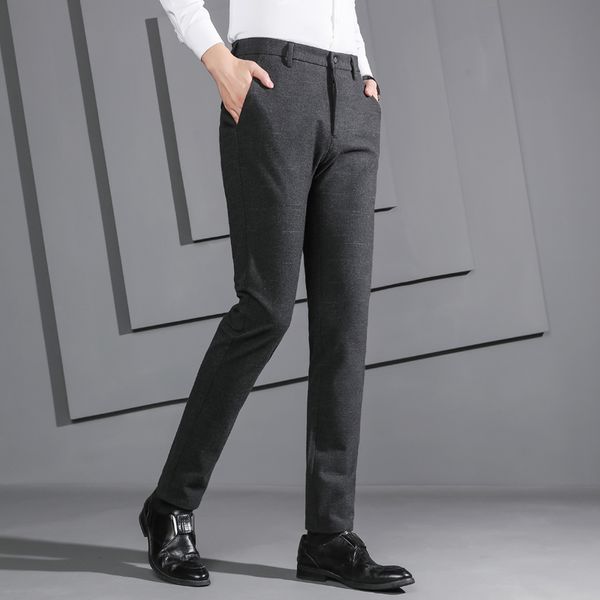 business casual suits pants slim male new autumn men's trousers straight long streetwear solid fashion elastic masculino, Black
business casual suits pants slim male new autumn men's trousers straight long streetwear solid fashion elastic masculino, Black