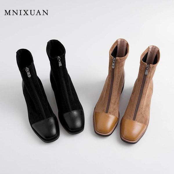 mnixuan cowboy boots for women ankle boots women shoes 2019 winter new genuine leather square toe block heel zipper punk, Black
mnixuan cowboy boots for women ankle boots women shoes 2019 winter new genuine leather square toe block heel zipper punk, Black