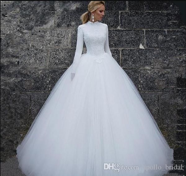 elegant white ivory princess muslim ball gown wedding dresses high neck lace tulle sweep train long sleeve wedding dress bridal gowns
elegant white ivory princess muslim ball gown wedding dresses high neck lace tulle sweep train long sleeve wedding dress bridal gowns