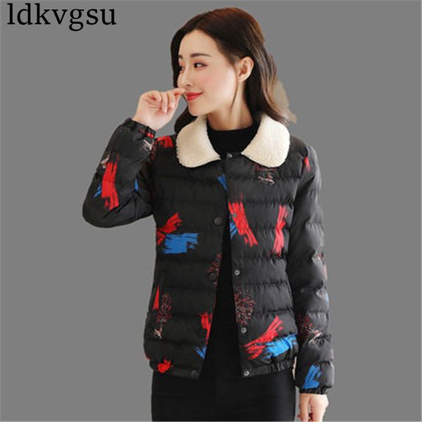 2019 new women autumn winter jackets short thicken warm female parkas coats girls overcoat v65, Black
2019 new women autumn winter jackets short thicken warm female parkas coats girls overcoat v65, Black