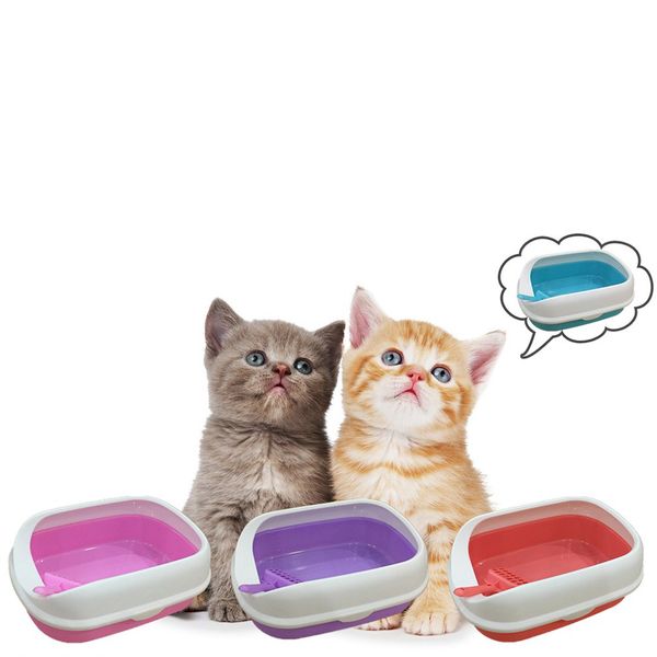 portable clean cat litter box training bedpans open cat sand litter box cat toilet trainer for pets supplies
portable clean cat litter box training bedpans open cat sand litter box cat toilet trainer for pets supplies