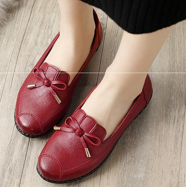 2019 women's shoes in spring and autumn with new style flat bottom round head bowknot mother shoes #w110, Black
2019 women's shoes in spring and autumn with new style flat bottom round head bowknot mother shoes #w110, Black