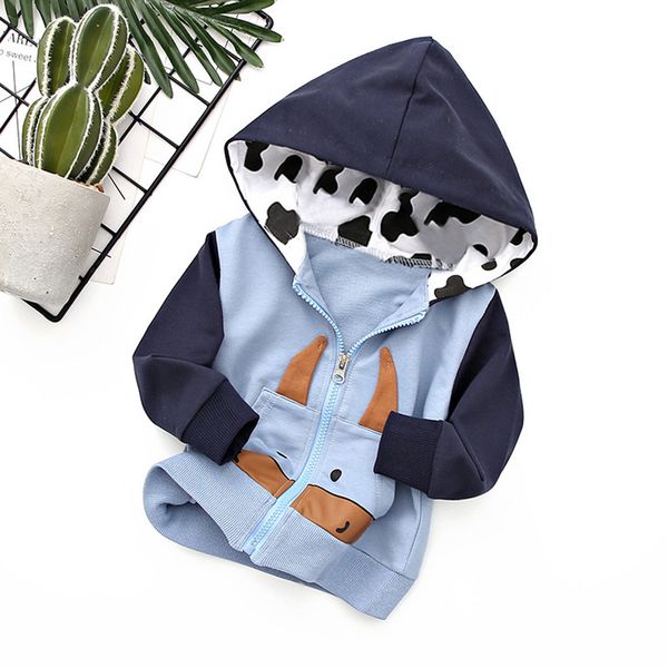 children boys girls long sleeve pocket cow dinosaur cartoon hooded warm zipper shirt coat highquality w1211, Blue;gray
children boys girls long sleeve pocket cow dinosaur cartoon hooded warm zipper shirt coat highquality w1211, Blue;gray