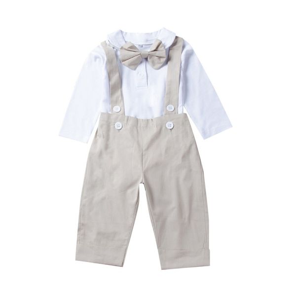 2pcs baby boys clothes baby gentleman clothes with bow sets long sleeve romper+pants toddler boy clothing casual kids outfits, White
2pcs baby boys clothes baby gentleman clothes with bow sets long sleeve romper+pants toddler boy clothing casual kids outfits, White