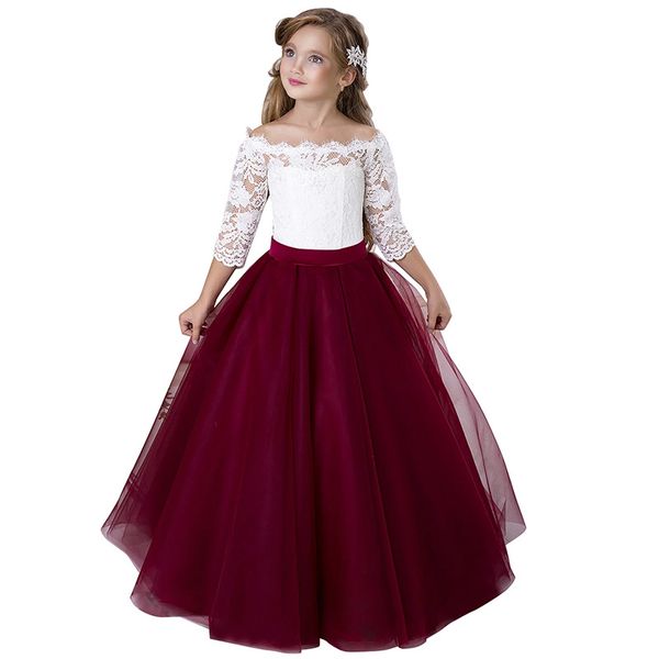 burgundy tulle flower girls dress with ivory lace 2020 sleeves little girl communion dresses kids prom gowns, Red;yellow
burgundy tulle flower girls dress with ivory lace 2020 sleeves little girl communion dresses kids prom gowns, Red;yellow