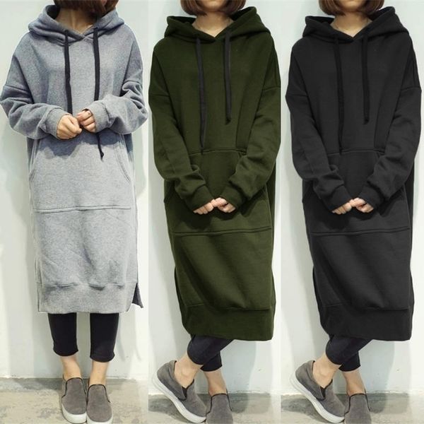 women's casual loose long hoodies autumn solid color sweatshirt hooded sweatshirt dress, Black
women's casual loose long hoodies autumn solid color sweatshirt hooded sweatshirt dress, Black