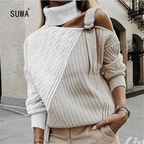 design new contrast knitted pullover fashion turtleneck crochet hollow womens color out patchwork street female sweater biqnw, Black
design new contrast knitted pullover fashion turtleneck crochet hollow womens color out patchwork street female sweater biqnw, Black