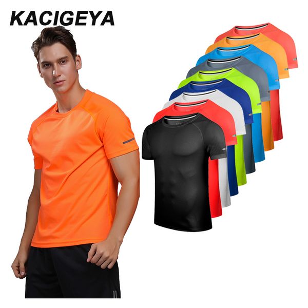 breathable short sleeve men running fitness tshirt quick dry soccer jersey solid sports tees new training tshirt 2019, Black;blue
breathable short sleeve men running fitness tshirt quick dry soccer jersey solid sports tees new training tshirt 2019, Black;blue