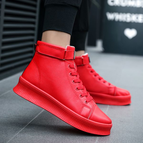 winter new high-shoes thick-soled shoes solid color anti-skid wear-resistant high-quality leather men's casual, Black
winter new high-shoes thick-soled shoes solid color anti-skid wear-resistant high-quality leather men's casual, Black