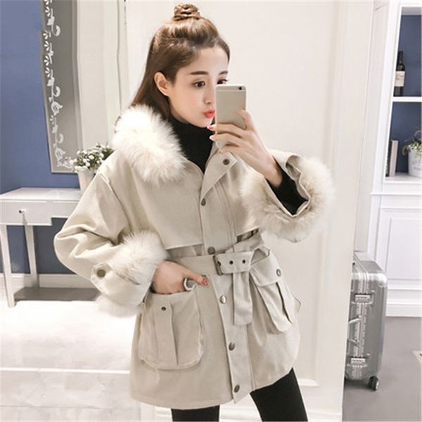 women jacket 2019 new autumn winter coats female fur collar cotton coat women plus cashmere warm coat cotton jacket a1513, Tan;black
women jacket 2019 new autumn winter coats female fur collar cotton coat women plus cashmere warm coat cotton jacket a1513, Tan;black