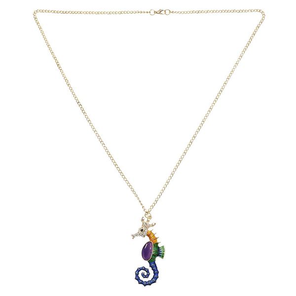 new arrival chic statement jewelry enamel necklace fashion multicolor alloy hippocampus rhinestone pendant women necklaces, Silver
new arrival chic statement jewelry enamel necklace fashion multicolor alloy hippocampus rhinestone pendant women necklaces, Silver