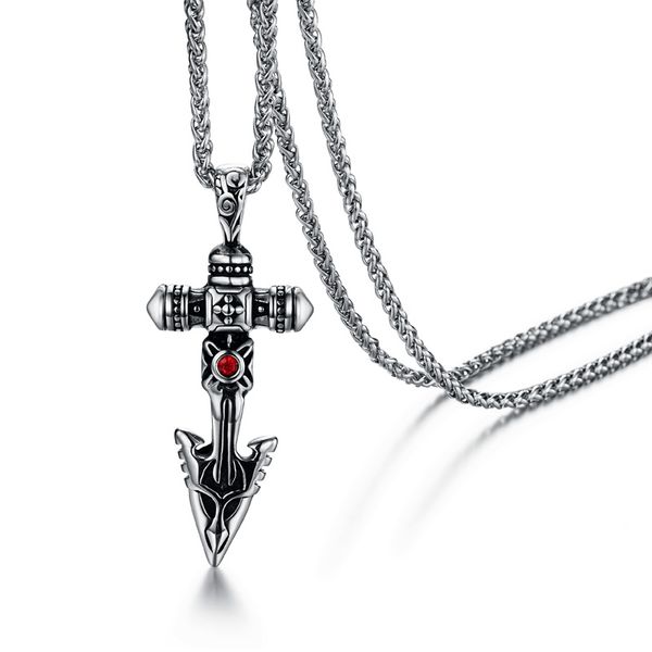 valily men's punk vintage cross pendant necklace stainless steel silver arrow head necklace crystal jewelry for male
valily men's punk vintage cross pendant necklace stainless steel silver arrow head necklace crystal jewelry for male