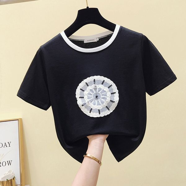 ggright loose beading sequins t- shirt women 2020 knitted cotton tee shirt women short sleeve o-neck harajuku tees femme, White
ggright loose beading sequins t- shirt women 2020 knitted cotton tee shirt women short sleeve o-neck harajuku tees femme, White