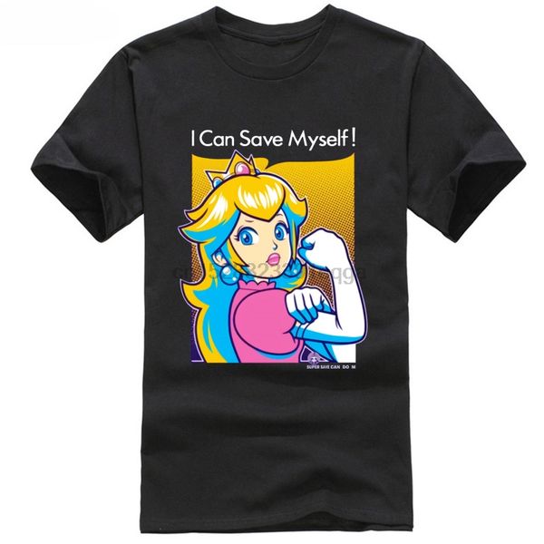 t-shirt fashion men princess peach i can save myself t shirt cotton in, White;black
t-shirt fashion men princess peach i can save myself t shirt cotton in, White;black