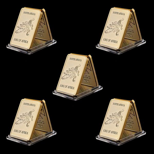 5pcs gold bar crocodile and antelope king of africa gold plated collection bar art craft iron plated gold bar
5pcs gold bar crocodile and antelope king of africa gold plated collection bar art craft iron plated gold bar