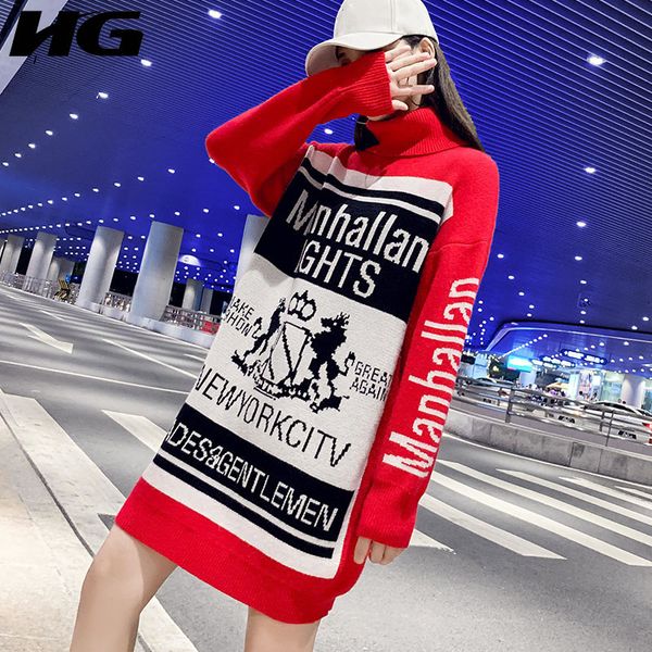 hg letter pattern turtleneck women sweater fashion pullover women streetwear long knitwear jumper 2019 autumn wine new zyq1213, White;black
hg letter pattern turtleneck women sweater fashion pullover women streetwear long knitwear jumper 2019 autumn wine new zyq1213, White;black