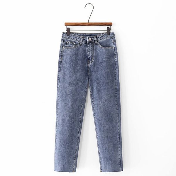 women's jeans small single elastic straight female 2021 high waist show thin contracted leisure flash nine minutes of pants, Blue
women's jeans small single elastic straight female 2021 high waist show thin contracted leisure flash nine minutes of pants, Blue