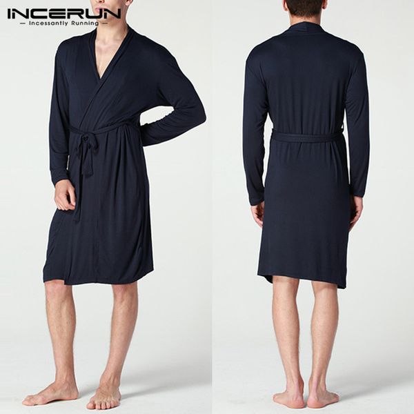 men's sleepwear fashion men robes plain comfortable long sleeve casual pajamas bathrobes soft kimono nightgown v neck homewear s-5xl in, Black;brown
men's sleepwear fashion men robes plain comfortable long sleeve casual pajamas bathrobes soft kimono nightgown v neck homewear s-5xl in, Black;brown