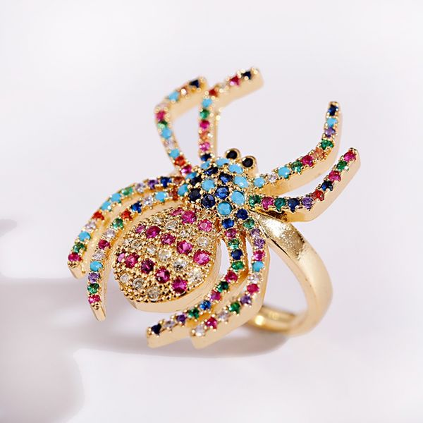 unique rainbow spider rings for women statement party gifts cubic zircon cz animal adjustable rings men fashion aneis mujer anel, Golden;silver
unique rainbow spider rings for women statement party gifts cubic zircon cz animal adjustable rings men fashion aneis mujer anel, Golden;silver