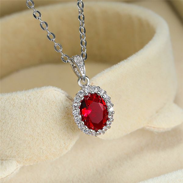 vintage female red pendant necklace charm rose gold silver necklaces for women oval crystal stone wedding necklace
vintage female red pendant necklace charm rose gold silver necklaces for women oval crystal stone wedding necklace