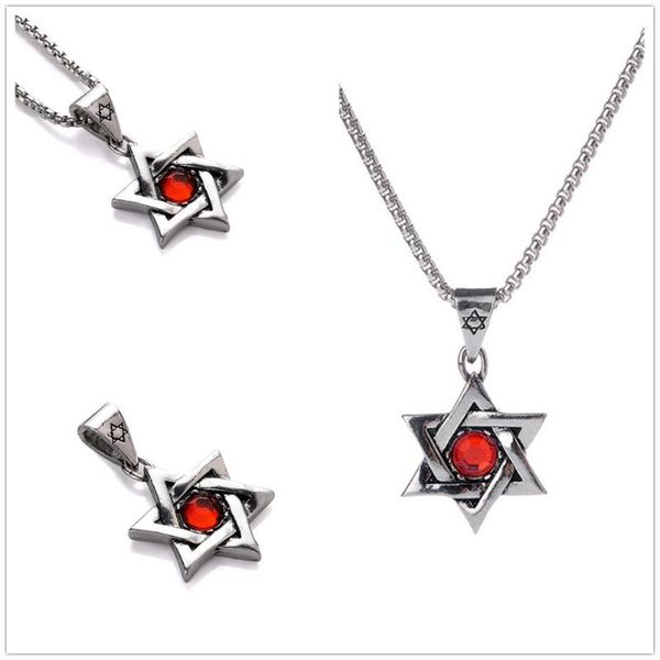 gothic retro stainless steel six star pendant necklaces charm chain necklace for women men gift jewelry accessories + chain, Silver
gothic retro stainless steel six star pendant necklaces charm chain necklace for women men gift jewelry accessories + chain, Silver