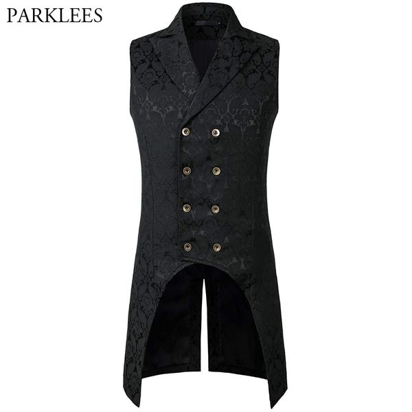 mens gothic steampunk black long vest floral jacquard double breasted waistcoat men punk rock stage medieval cosplay costume 3xl, Black;white
mens gothic steampunk black long vest floral jacquard double breasted waistcoat men punk rock stage medieval cosplay costume 3xl, Black;white