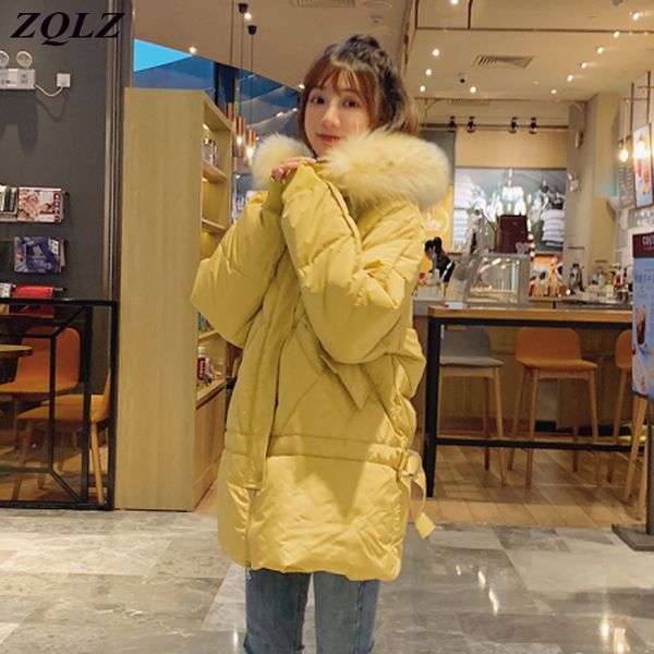 zqlz 2019 fashion fur collar hooded parka mujer plus size loose long coat thickening cotton padded warm winter jacket women, Tan;black
zqlz 2019 fashion fur collar hooded parka mujer plus size loose long coat thickening cotton padded warm winter jacket women, Tan;black