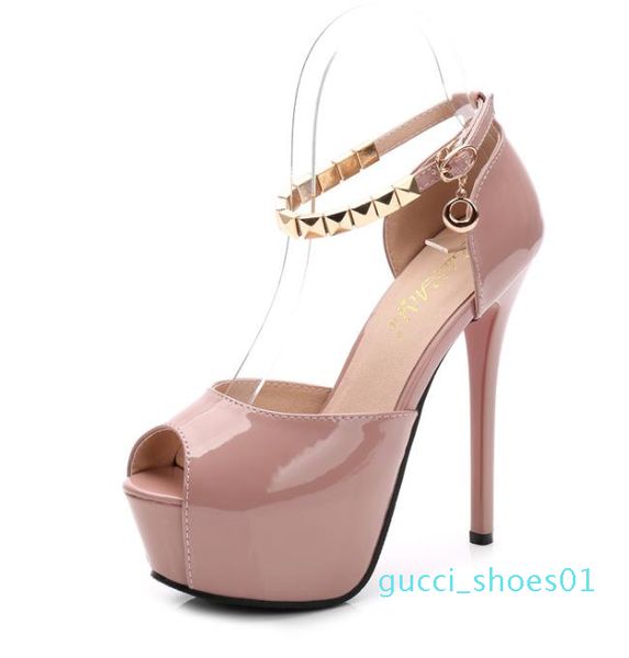women designer heels red bottom patent pu leather peep toe ankle strap nude wedding shoes size 34 to 39 g01, Black
women designer heels red bottom patent pu leather peep toe ankle strap nude wedding shoes size 34 to 39 g01, Black