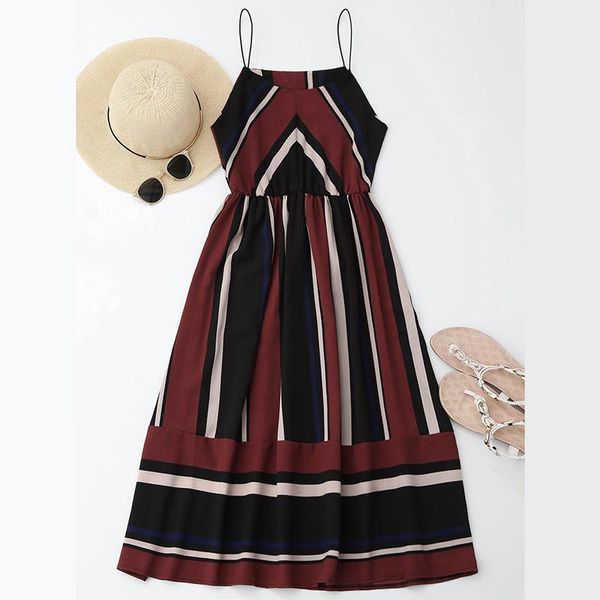casual striped beach dress women sleeveless spaghetti strap midi a line summer party dress sundress vestidos breathable, Black;gray
casual striped beach dress women sleeveless spaghetti strap midi a line summer party dress sundress vestidos breathable, Black;gray
