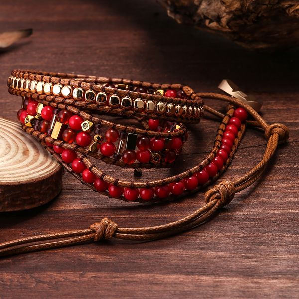 mix stone wrap bracelets for women geometric copper beads 3row mix beads lapis lazuli red stone white jade beaded bracelet bohemian jewelry, Black
mix stone wrap bracelets for women geometric copper beads 3row mix beads lapis lazuli red stone white jade beaded bracelet bohemian jewelry, Black