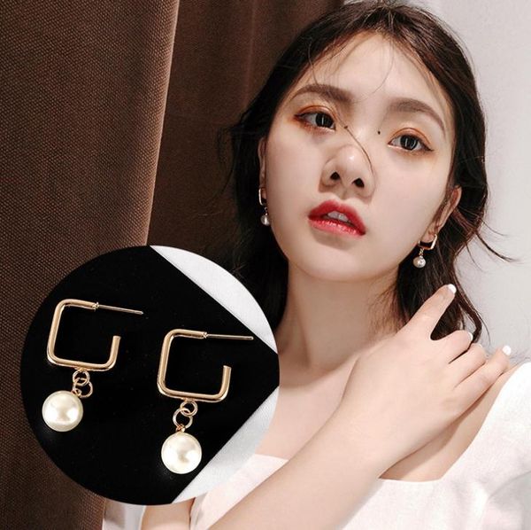 europe fashion jewelry square pearl dangle earrings women's simple stud earrings gold color s135, Silver
europe fashion jewelry square pearl dangle earrings women's simple stud earrings gold color s135, Silver