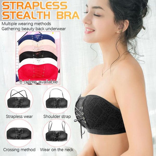 lingerie wireless seamless strapless lace bra for women sütyen seksi drawstrings push up bra comfort female underwear, Red;black
lingerie wireless seamless strapless lace bra for women sütyen seksi drawstrings push up bra comfort female underwear, Red;black