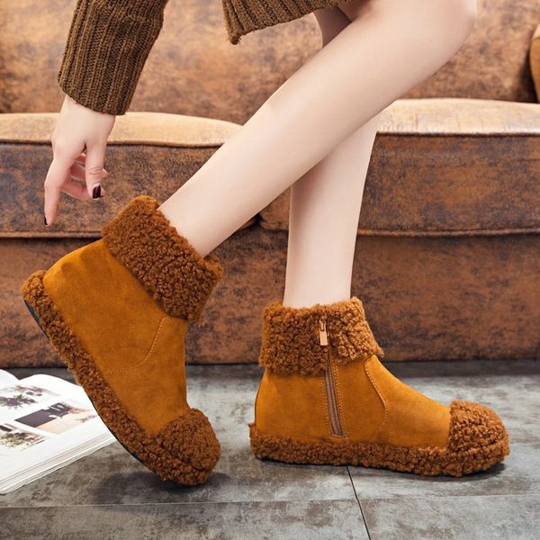 women's snow boots 2018 new winter flock thick plush warm ladies boot ankle boots for women flat black brown woman shoes
women's snow boots 2018 new winter flock thick plush warm ladies boot ankle boots for women flat black brown woman shoes