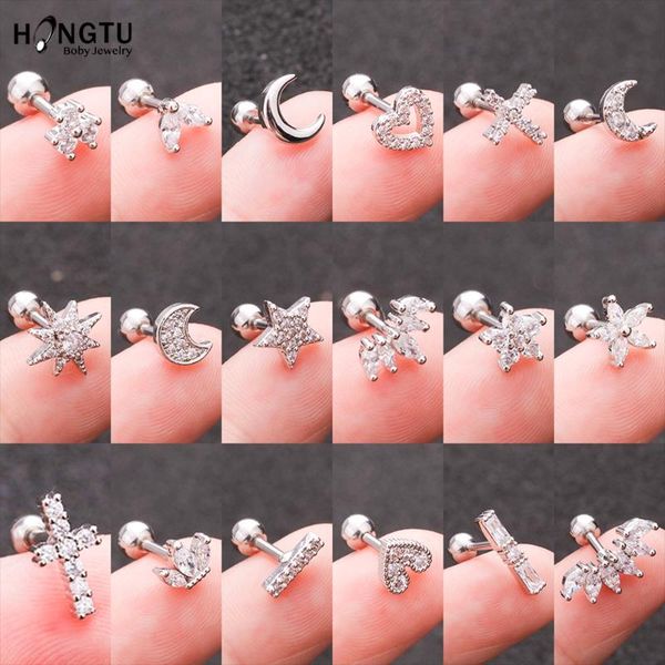 hongtu 1pc copper flower heart moon zircon tragus ear piercing steel shaft bar daith earrings helix cartilage studs 16g, Golden;silver
hongtu 1pc copper flower heart moon zircon tragus ear piercing steel shaft bar daith earrings helix cartilage studs 16g, Golden;silver