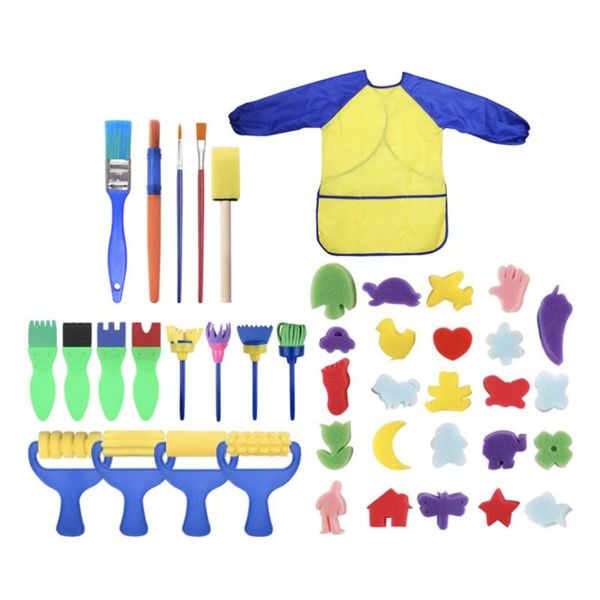 42pcs children's art painting sponge brush set early education graffiti seal waterproof painting art supplies color palette
42pcs children's art painting sponge brush set early education graffiti seal waterproof painting art supplies color palette