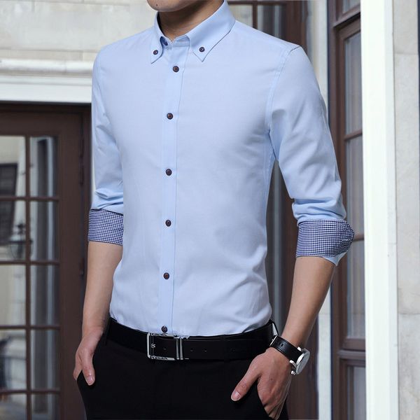 2019 new men's pure cotton shirt slim fit fashion long sleeve casual business shirts men dress shirts high quality, White;black
2019 new men's pure cotton shirt slim fit fashion long sleeve casual business shirts men dress shirts high quality, White;black