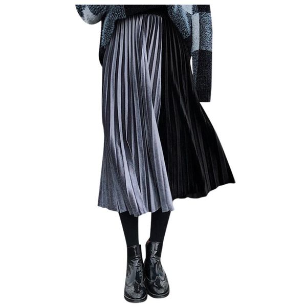 fashion women spring high elastic skirt high waist gold velvet lace pleated kawaii skirts female solid color skirt yl5, Black
fashion women spring high elastic skirt high waist gold velvet lace pleated kawaii skirts female solid color skirt yl5, Black