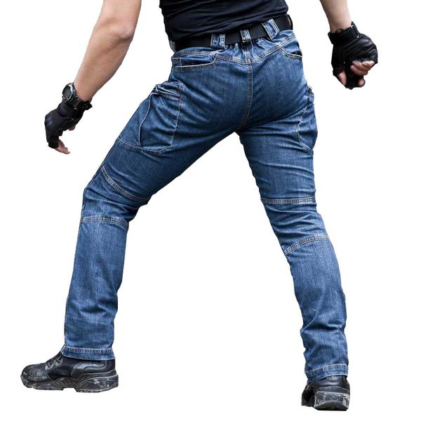 kiovno men tactical jeans pants multi pockets casual denim trousers for male size s-3xl waist elastic, Blue
kiovno men tactical jeans pants multi pockets casual denim trousers for male size s-3xl waist elastic, Blue