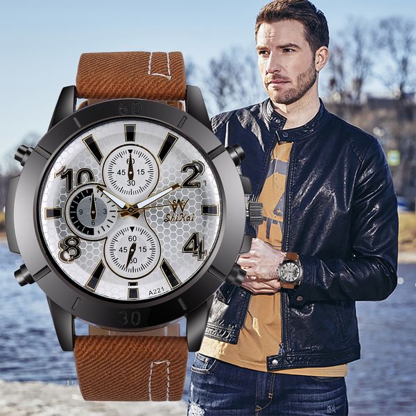 three-eye large dial watches men business fashion erkek kol saati wristwatches reloj quartz silica gel watch relogio masculino, Slivery;brown
three-eye large dial watches men business fashion erkek kol saati wristwatches reloj quartz silica gel watch relogio masculino, Slivery;brown