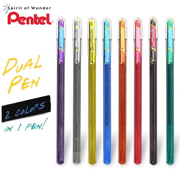 1pcs pentel color pearlescent curry pen k110 metal color 1.0mm write two colors in one stroke 8 colors optional
1pcs pentel color pearlescent curry pen k110 metal color 1.0mm write two colors in one stroke 8 colors optional