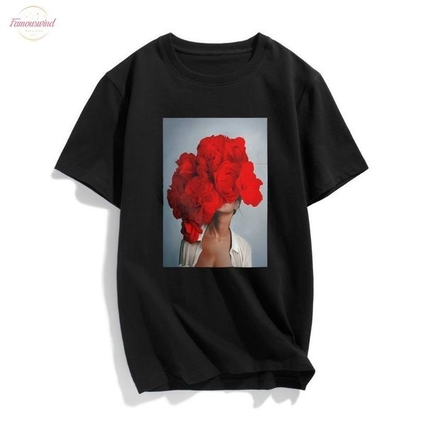 fashion nordic art red flowers aesthetics t shirt women vintage short sleeve plus size cotton tees streetwear, White
fashion nordic art red flowers aesthetics t shirt women vintage short sleeve plus size cotton tees streetwear, White