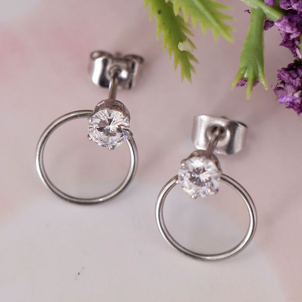 minimalism stainless steel simple round circle crystal stud earrings jewelry fashion ear studs for women lady, Golden
minimalism stainless steel simple round circle crystal stud earrings jewelry fashion ear studs for women lady, Golden